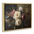 thumbnail image 4 of Stupell Industries Dark Still Life Roses Plants & Flowers Painting Gold Floater Framed Canvas Art Print Wall Art, 31 x 25, 4 of 10