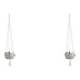 thumbnail image 4 of Inteprter Maceta colgante de ganchillo de yute Luz transmisible Degradable Perchas para plantas de ahorro de agua Cesta de ganchillo de yute 160g cesta 160g 101.6 cm 2piezas, 4 of 6