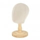 thumbnail image 2 of Perchero de madera con forma de cabeza de maniquí para niños, expositor multiusos independiente Marrón claro, 2 of 9
