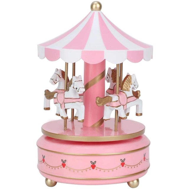 Music Box Christmas Carousel Horse Carousel Music Box Artware, Carousel