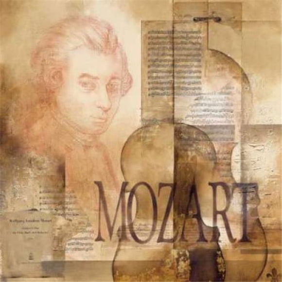 ArtLine PDXGA0116246SMALL A Tribute To Mozart Poster Print by Marie-Louise Oudkerk, 12 x 12 - Small