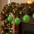 thumbnail image 3 of Northlight 4" Shatterproof Holographic Glitter Christmas Ball Ornament - Green, 3 of 8