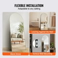 thumbnail image 5 of KFFKFF Arched Full Length Mirror 71'' x 30'' Full Body Mirror Standing Hanging, 5 of 9