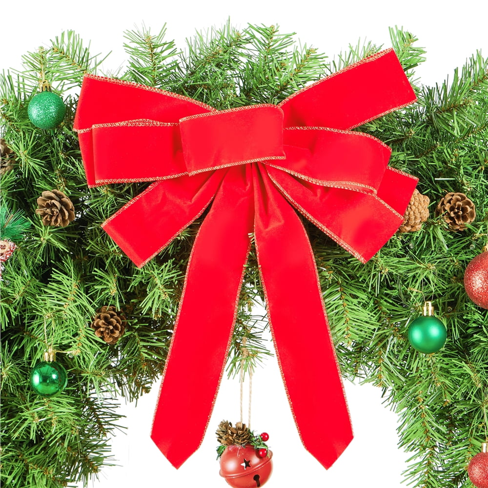 Alden Design 60in Artificial Christmas Wreath with 300 LED Lights, Green