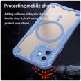 thumbnail image 5 of Asuwish Phone Case for iPhone 12 6.1 Compatible with Magsafe Magnetic Tempered Glass Screen Protector Translucent Matte Back Shockproof Protective Cell Cover iPhone12 5G i 12s Women Men Blue, 5 of 10