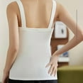 thumbnail image 3 of Womens Tank Top Wide Strap Undershirt Workout Yoga Shirt Cotton Camisole with Shelf Bra, 3 of 4