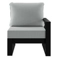 thumbnail image 2 of WestinTrends Montara Outdoor Patio HDPE Right Arm Facing Sectional Corner Chair with Patio Cushions, Black/Light Gray, 2 of 15