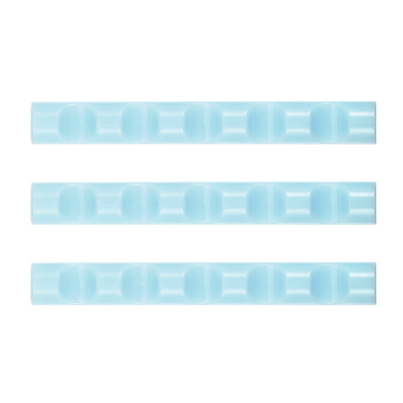 Unique Bargains 3 Pcs 5 Grids Nail Art Brush Holder Stand for Drawing Pens Manicure Nail Carving Pencils Blue
