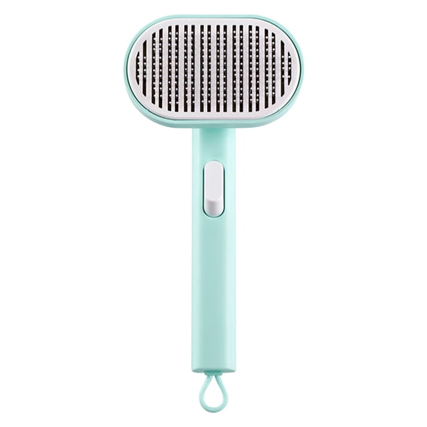 Xihbxyly Cepillo para Pelo de Mascotas, con Desvanecimiento Automático, Diseño de Masaje Cómodo, Función de Limpieza con Un Solo Clic, Apto para Perros, Gatos y Conejos, Mango Ergonómico, para Pelo C