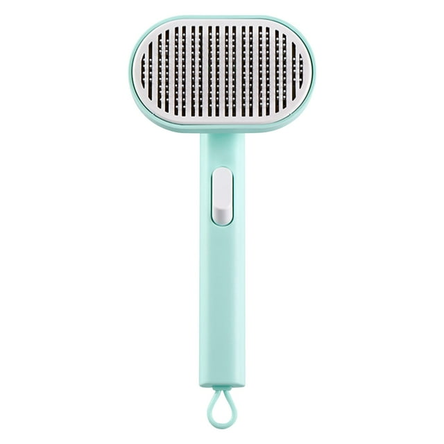 Pet Shedding Brush with Automatic , Massage Grooming Comb for Cats, Dogs, Rabbits—Non-Slip Handle, One-Click Cleaning, Suitable for Short & Long Hair