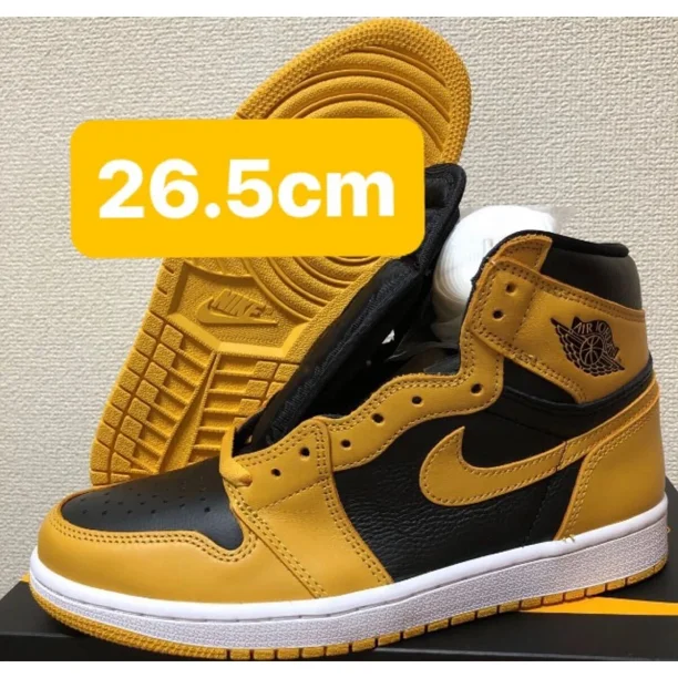N I-K-E Men 8.5US A i r-Jor-dan 1 High Og Pollen Polen Snkrs 555088-701