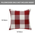 thumbnail image 3 of Unique Bargains 2-Pack Checks Pattern Decorative Throw Pillow Covers Red 18" x 18", 3 of 7