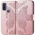 thumbnail image 2 of for Moto G Pure Wallet Case,Women Butterfly Embossed PU Leather Protective Phone Case with Kickstand Card Holder Slots Wrist Strap Flip Cover for Motorola Moto G Pure(Rose Gold), 2 of 15
