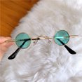 thumbnail image 1 of Ultra Small Frame Round Retro Sunglasses for Men and Women Mini Small Round Frame Table Mirror Traitor Glasses Hip-Hop Sunglasses, 1 of 7