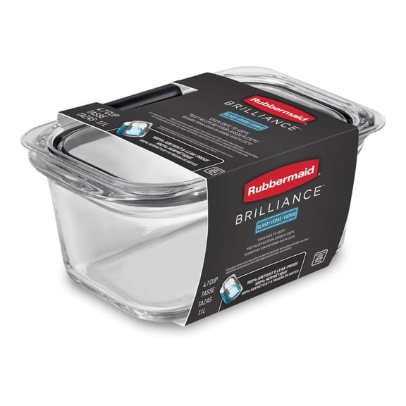 Rubbermaid Brilliance Food Storage Container, 4.7 Cup