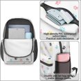 thumbnail image 4 of Dog Paw Print White Pattern 17" Waterproof Oxford School Backpacks for Teens, S-Shape Padded Straps, for School, Travel, Hiking, Camping, 4 of 5
