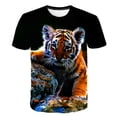thumbnail image 1 of Verano moda 3D nueva camiseta de tigre niños divertido juego Casual camiseta niños niño niña ropa Cool dibujos animados camiseta Tops Tees Cute14T Gao Jinjia LED, 1 of 2