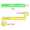 thumbnail image 2 of Flexible Ruler 12 Inch 4 Piece Student Transparent Ruler Student Anti Crack, 2 of 5