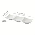 thumbnail image 2 of 1PC Rectangular White Ceramic Plate Stackable Appetizer Snack Dip Plate, 2 of 5