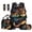 American Flag Tractor, variant on Bulopur Soccer Backpack Set of 5 Sports Print 17 Inch Lightweight Backpack with Lunch Bag Pencil Pouch for 9-12 Years Old Kids Elementary to Middle School