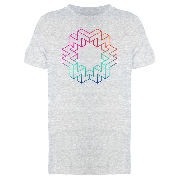 Geometric Design Gradient T-Shirt Men -Image by Shutterstock, Male Large