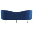 thumbnail image 5 of Coaster Sophia Modern Velvet Upholstered Camel Back Sofa Blue, 5 of 9