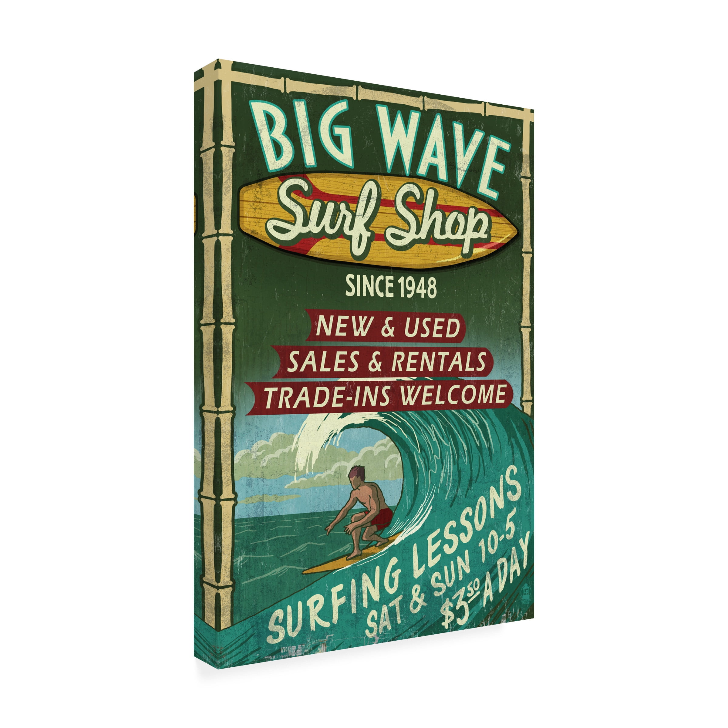 Lantern Press 'Surfing' Canvas Art