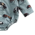 thumbnail image 7 of 12-18 Months Newborn Western Baby Boy Clothes Cowboy Shirt Romper Long/Short Sleeve Button Dress Bodysuit Infant Gentleman Outfits Blue, 7 of 7