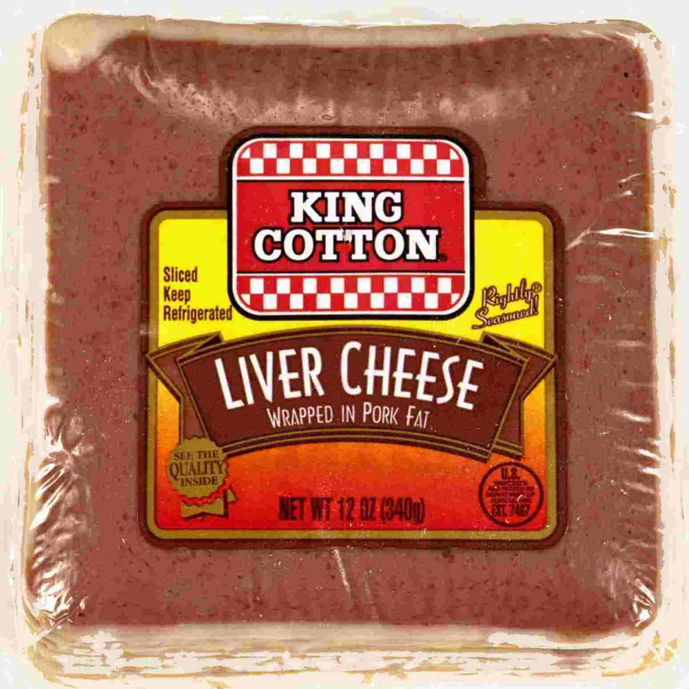 King Cotton Sliced Liver Cheese Wrapped in Pork Fat, 12 Oz. Walmart