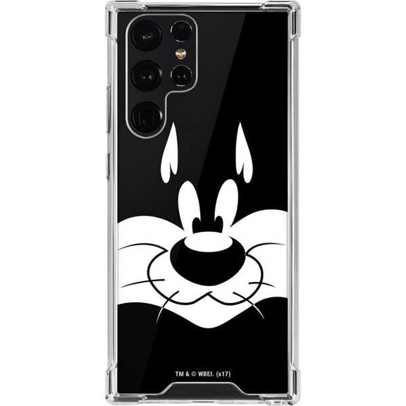Skinit Cartoons Sylvester the Cat Black and White Galaxy S22 Ultra Clear Case