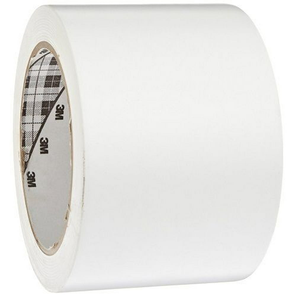 3M 43183 General Purpose Vinyl Tape 764 White, 3 in x 36 yd 5.0 mil