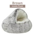 thumbnail image 1 of 2023 Winter Long Plush Pet Cat Bed Round Cat Cushion Cat House Warm Cat Basket Cat Sleep Bag Cat Nest Kennel For Small Dog Cat ShopWise Round, 1 of 14