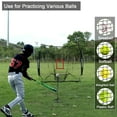 thumbnail image 4 of 7'×7' Baseball Backstop Net, Baseball Practice Netfor Hitting Pitching Batting Catching with Bow Frame and Bonus Strike Zone, Foldable and Portable Light Steel Frame. Black, 4 of 6