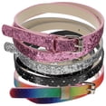 thumbnail image 2 of Qumonin Girls Glitter PU Leather Skinny Belts 4pcs - Size 10-12, 2 of 6