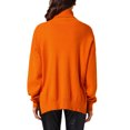 thumbnail image 3 of Suéter de cuello alto para mujer INSPIRE CHIC, tops para un guardarropa de invierno elegante, 2XL, naranja, 3 of 6