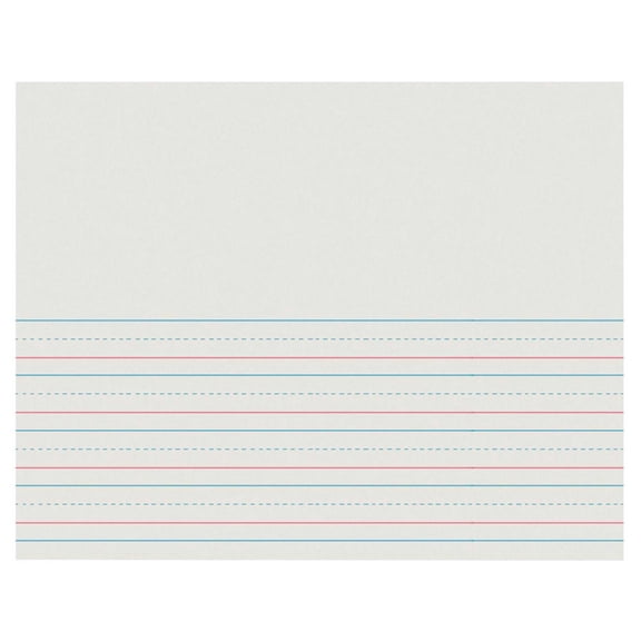 Pacon Newsprint Storybook 11" x 8-1/2" 5/8" Ruled Long Way White 500 Sheets/Pack (PAC2691) P2691