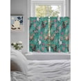 thumbnail image 3 of Pink Flowers Bathroom Window Curtain, Black Brown White Horse Country Retro Teal Light Filtering Coffee Kitchen Curtains, Bedroom Living Room Curtains 2 Panel 84"x54", 3 of 6