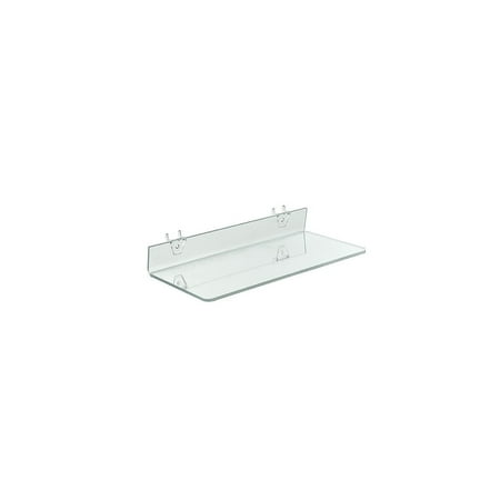 UPC: 0794504871333 | Azar 16  x 6  Acrylic Shelf For Pegboard/Slatwall Clear 4/Pk 556095