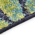 thumbnail image 3 of Oasis Modern Floral Navy and Gold Polypropylene Indoor Outdoor Area Rug, 5'x7' Rectangle, 3 of 5