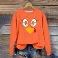 thumbnail image 5 of KDFJPTH Sweatshirts for Women Trendy Graphic Cute Turkey Thanksgiving Print O Neck Fit Pullover Workout Shirts Loose Blfit Pullover Workout Shirts Loose Athletic Hoodie Tops, 5 of 5
