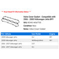 thumbnail image 2 of Valve Cover Gasket - Compatible with 2006 - 2008 Volkswagen Jetta BPY 2007, 2 of 2