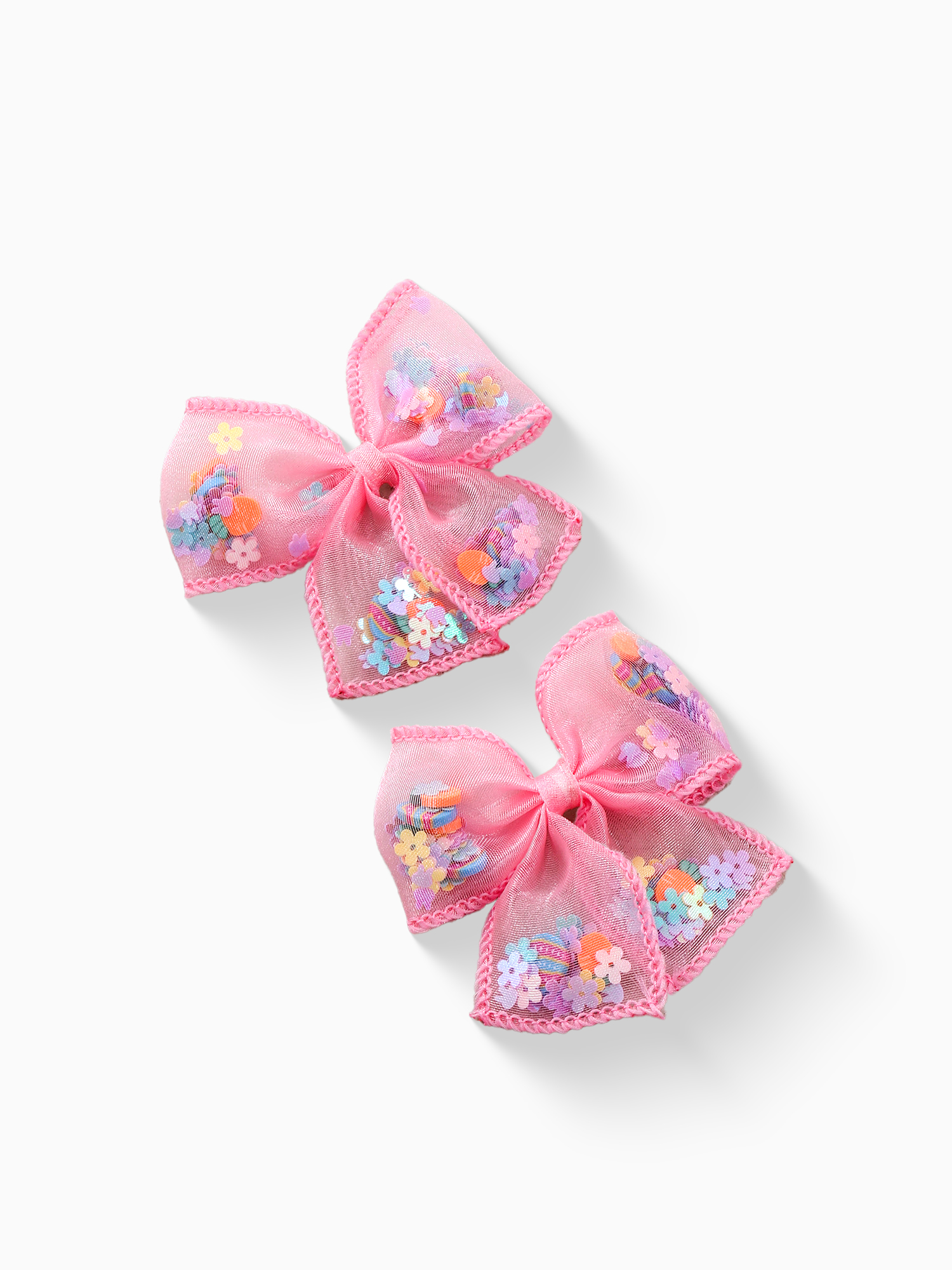 Way to Celebrate Easter Pink Bow Hair Clips, 2 Pieces