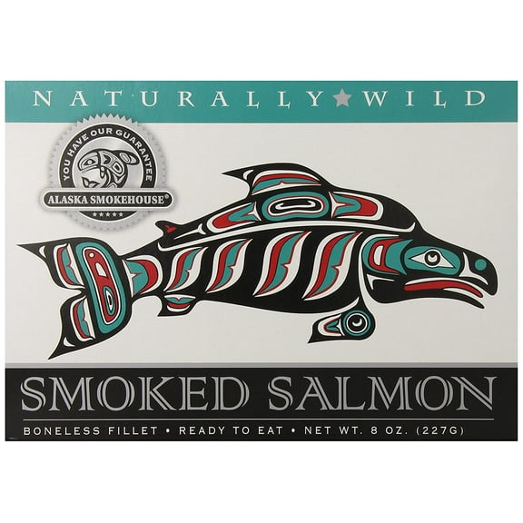 Alaska Smokehouse Smoked Salmon Fillet, Gift Box, 8 Oz