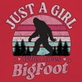 thumbnail image 3 of Just a Girl Who Loves Bigfoot Sweatshirt Sasquatch Fan Cryptid Cute Gift Vintage Sunset Wildlife Camping Hoodie, 3 of 7