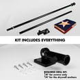 thumbnail image 2 of G128 Combo Pack: 6 Ft Tangle Free Aluminum Spinning Flagpole (Black) & Texas Tea-Stained Flag 3x5 Ft, LiteWeave Pro Series Printed 300D Polyester | Pole with Flag Included, 2 of 9