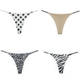 thumbnail image 3 of Gibobby Ropa interior bikini elástica para mujer Calzoncillos de bikini de doble capa de tiro bajo con tanga sexy para mujer(Negro， S), 3 of 4