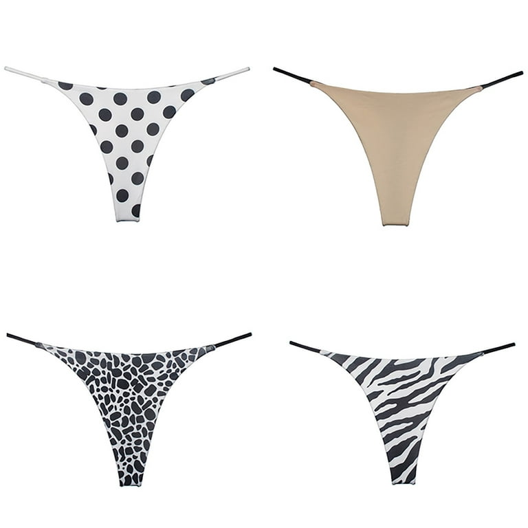 XZHGS Graphic Prints Winter Bikini Women's Thong Low Rise Double Layer  Bikini Briefs underwear Women Thong No Show