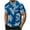 Blue, variant on Wyobmus Men's Hawaiian Shirts Short Sleeve Polyester Lightweight Pullover Shirt Casual Button Round Neck Printed T-Shirts A-Olive Green