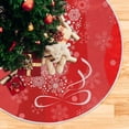 thumbnail image 5 of GZHJMY Christmas Tree Skirt Snowflake Xmas Tree Skirt Floor Door Round Mat Decorations for Holiday Party Home Christmas Day Ornaments, 35.4", 5 of 6