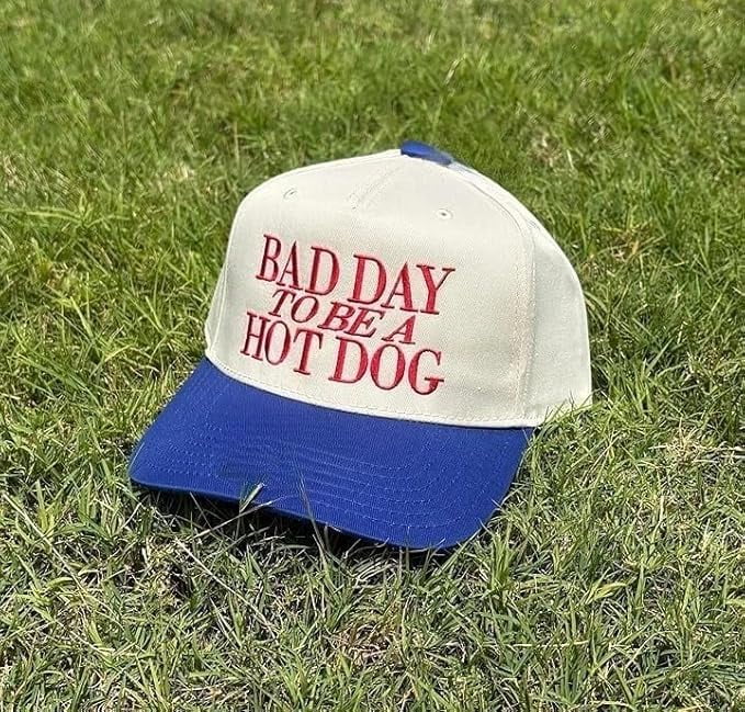 Bad Day To Be A Hot Dog Hat, Funny Hat, Embroidered Trucker Hat, Hats for Women, Gifts for Her